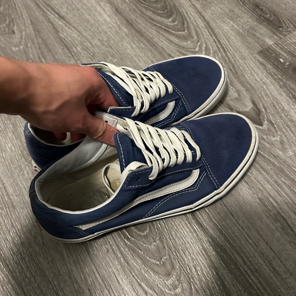 Blue vans old school size 9